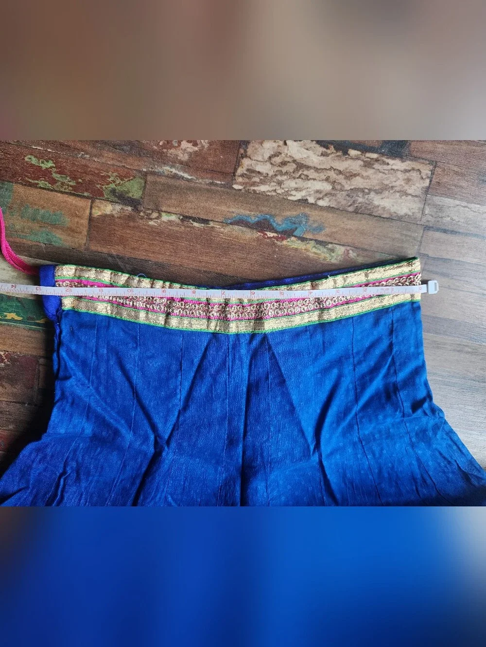 Vibrant Blue & Pink Ethnic Lehenga Choli Set w/ Dupatta Size 7 - 8 Years Old